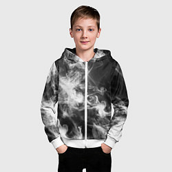 Толстовка на молнии детская Густой дым, цвет: 3D-белый — фото 2