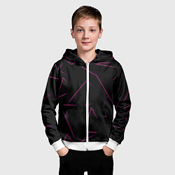 Толстовка на молнии детская Color pink line, цвет: 3D-белый — фото 2