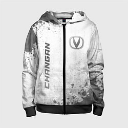 Толстовка на молнии детская Changan - white gradient вертикально, цвет: 3D-черный