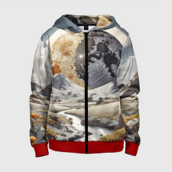 Детская толстовка на молнии Река и планеты