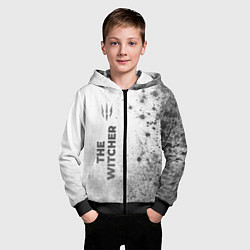 Толстовка на молнии детская The Witcher - white gradient по-вертикали, цвет: 3D-черный — фото 2