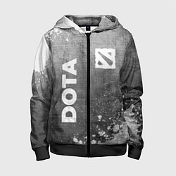 Толстовка на молнии детская Dota - grey gradient вертикально, цвет: 3D-черный