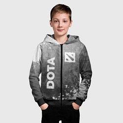 Толстовка на молнии детская Dota - grey gradient вертикально, цвет: 3D-черный — фото 2