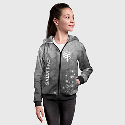 Толстовка на молнии детская Sally Face - grey gradient вертикально, цвет: 3D-черный — фото 2