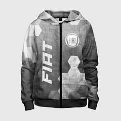 Толстовка на молнии детская Fiat - grey gradient вертикально, цвет: 3D-черный