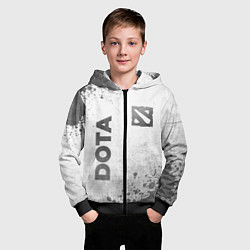 Толстовка на молнии детская Dota - white gradient вертикально, цвет: 3D-черный — фото 2