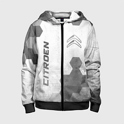 Толстовка на молнии детская Citroen - white gradient вертикально, цвет: 3D-черный
