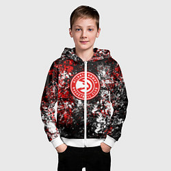 Толстовка на молнии детская Atlanta Hawks, цвет: 3D-белый — фото 2