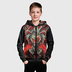 Толстовка на молнии детская Doom постер к игре, цвет: 3D-черный — фото 2