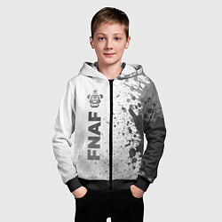 Толстовка на молнии детская FNAF - white gradient по-вертикали, цвет: 3D-черный — фото 2