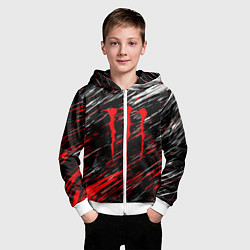 Толстовка на молнии детская Monster energy полосы красок, цвет: 3D-белый — фото 2