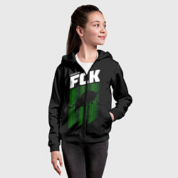 Толстовка на молнии детская FC Krasnodar, цвет: 3D-черный — фото 2