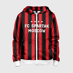 Толстовка на молнии детская FC Spartak Moscow 1922, цвет: 3D-белый