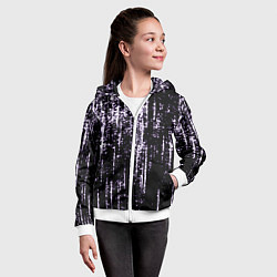 Толстовка на молнии детская Shade purple, цвет: 3D-белый — фото 2