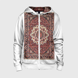 Толстовка на молнии детская Ковёр советский, цвет: 3D-белый