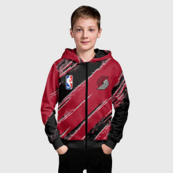 Толстовка на молнии детская Трэйл Блэйзерс - цвета команды, цвет: 3D-черный — фото 2