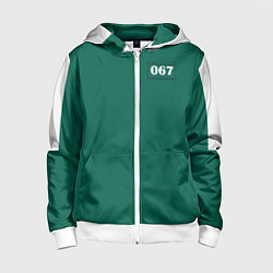 Толстовка на молнии детская Форма игрока 067 Кан Сэ-бёк, цвет: 3D-белый