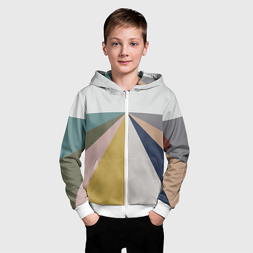 Детская толстовка на молнии Черное солнце красная луна / 3D-Белый – фото 3