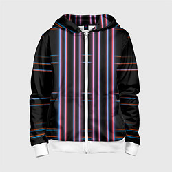 Толстовка на молнии детская Neon red blue black, цвет: 3D-белый