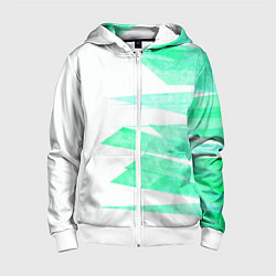 Толстовка на молнии детская Color white light blue strip, цвет: 3D-белый