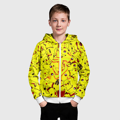 Детская толстовка на молнии Doom x pokemon / 3D-Белый – фото 3