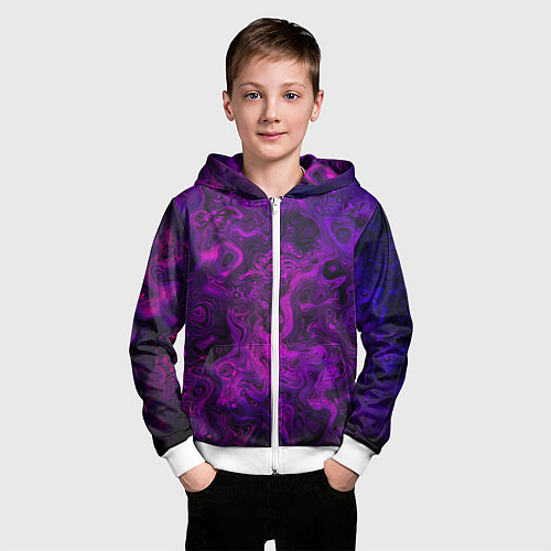 Детская толстовка на молнии Mixing colors / 3D-Белый – фото 3