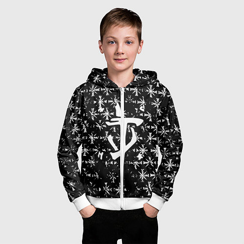 Детская толстовка на молнии Doom x farcry game / 3D-Белый – фото 3