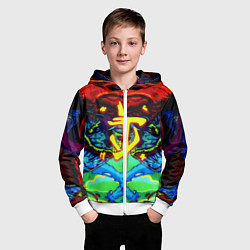 Толстовка на молнии детская Doom hyper monster, цвет: 3D-белый — фото 2