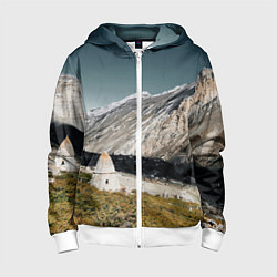 Толстовка на молнии детская Фардык-Кешене, цвет: 3D-белый