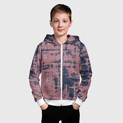 Толстовка на молнии детская Текстура с потертостями сине-розовая, цвет: 3D-белый — фото 2