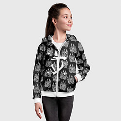 Толстовка на молнии детская Doom хищник леса, цвет: 3D-белый — фото 2