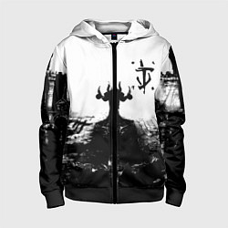 Толстовка на молнии детская Doom демон марса, цвет: 3D-черный