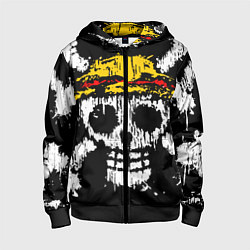 Толстовка на молнии детская Соломенная шляпа, цвет: 3D-черный