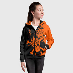 Толстовка на молнии детская One Piece - Ace, цвет: 3D-черный — фото 2