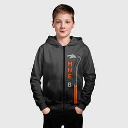 Толстовка на молнии детская В лом мне, цвет: 3D-черный — фото 2