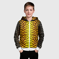 Толстовка на молнии детская Скумбрия желтая, цвет: 3D-белый — фото 2