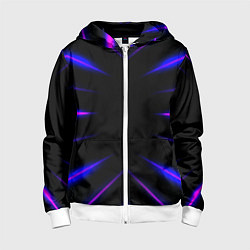 Детская толстовка на молнии Color black neon neon