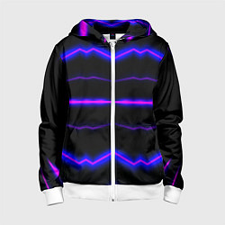 Детская толстовка на молнии Color multicoloured neon stripes