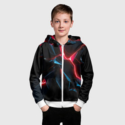Толстовка на молнии детская Neon multicolored, цвет: 3D-белый — фото 2