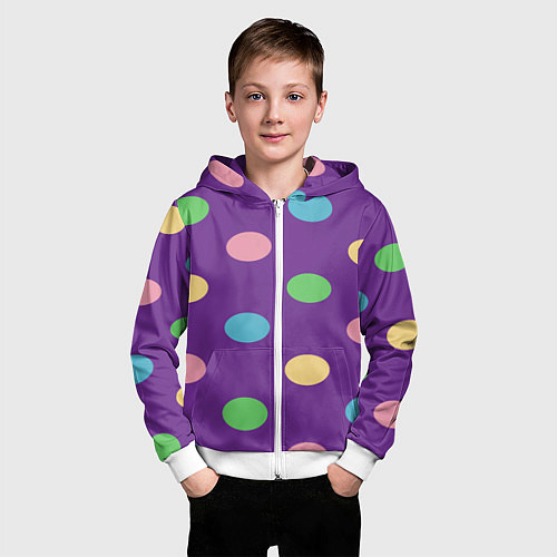 Детская толстовка на молнии Radius color / 3D-Белый – фото 3