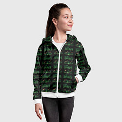 Толстовка на молнии детская Halloween pattern, цвет: 3D-белый — фото 2