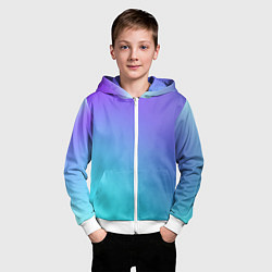 Толстовка на молнии детская Color multi-colored gradient, цвет: 3D-белый — фото 2