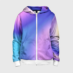 Толстовка на молнии детская Color multicolored gradient, цвет: 3D-белый