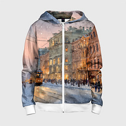 Детская толстовка на молнии Зимний Санкт-Петербург