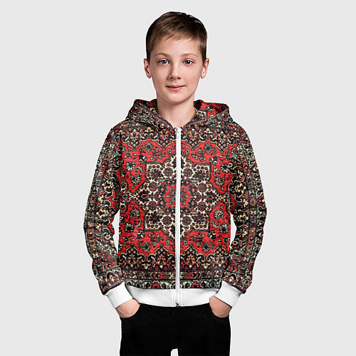 Детская толстовка на молнии Пыльный ковёр / 3D-Белый – фото 3