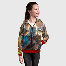 Толстовка на молнии детская Phantom Lancer, цвет: 3D-красный — фото 2