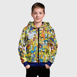 Толстовка на молнии детская Simpsons Stories, цвет: 3D-синий — фото 2