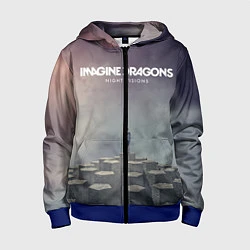 Толстовка на молнии детская Imagine Dragons: Night Visions, цвет: 3D-синий