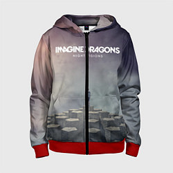 Толстовка на молнии детская Imagine Dragons: Night Visions, цвет: 3D-красный