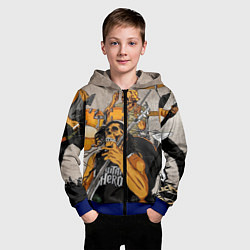 Толстовка на молнии детская Metallica: Guitar Hero, цвет: 3D-синий — фото 2